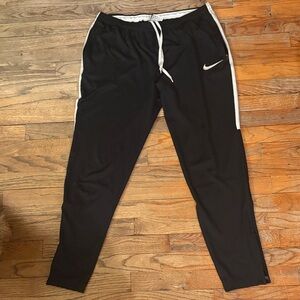 Nike Black Joggers with White Swoosh